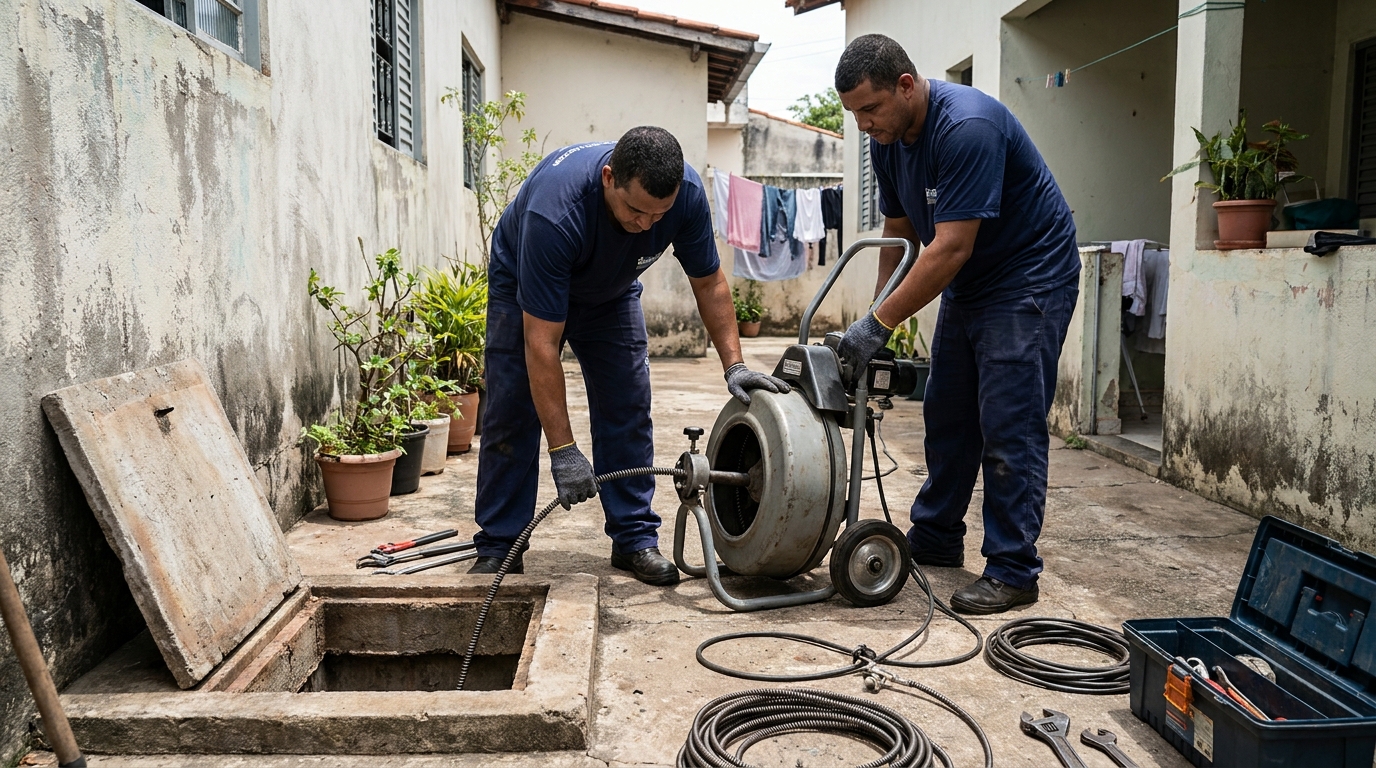Desentupimento de Coluna Sanitária em Macaé‑RJ