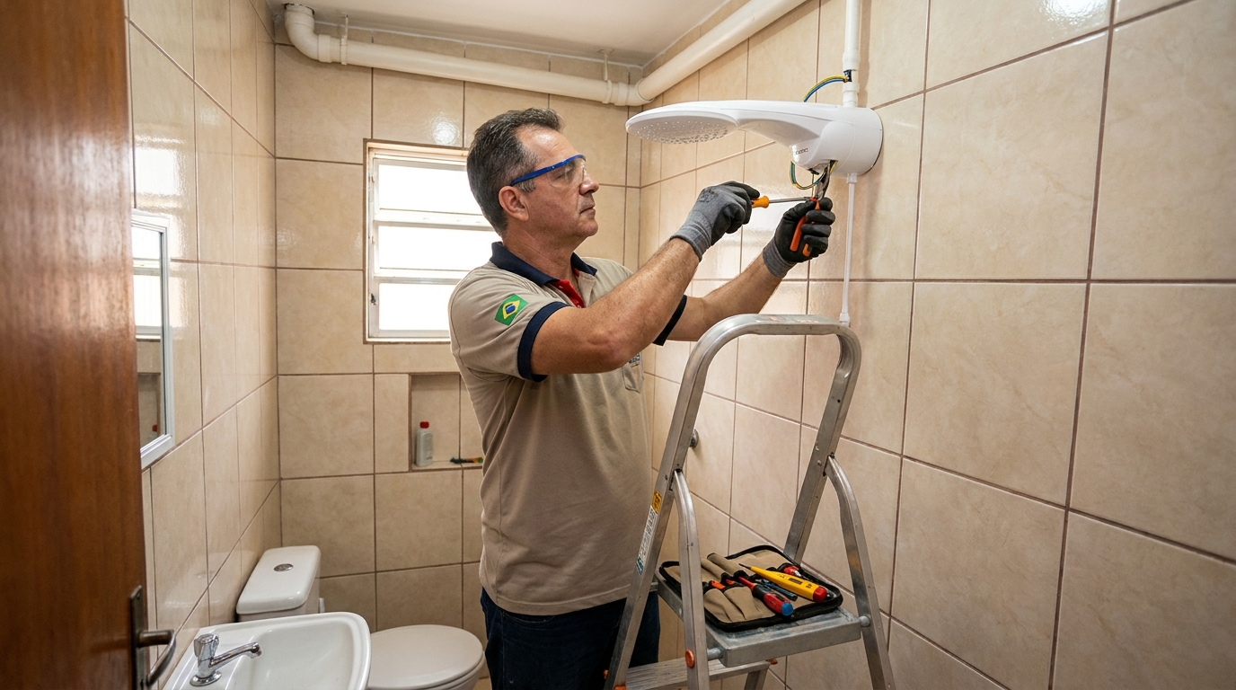 Substituição de Chuveiro Antigo em Macaé‑RJ